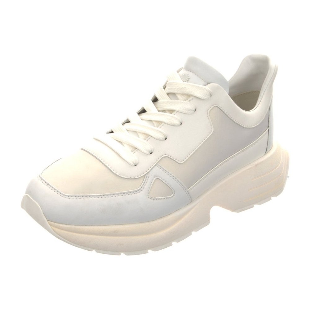 Stuwart Weitzman White and Cream Sneakers